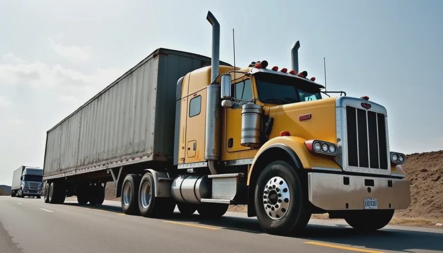 Overloaded overland rig on truck scale.