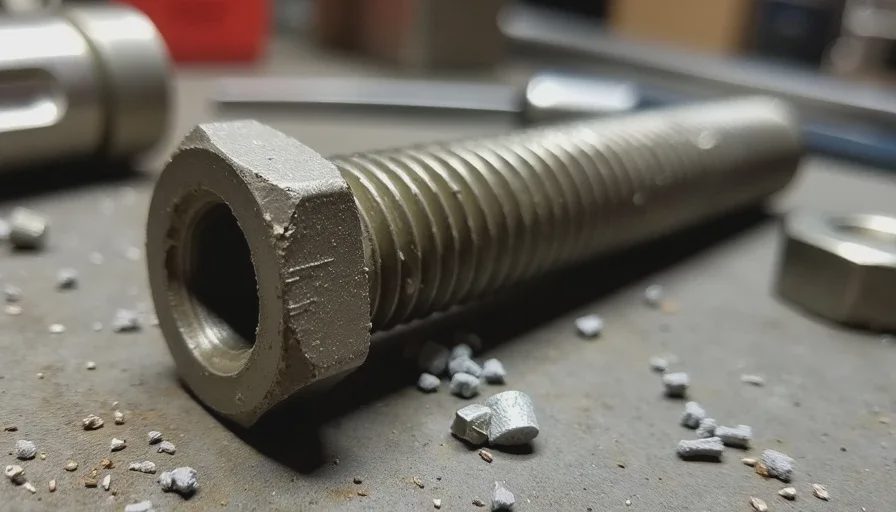 Cross-threaded bolt – a future failure waiting.