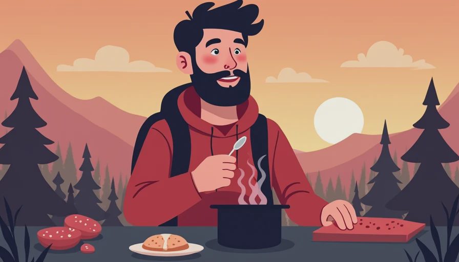 Visual context for hiking cooking recipes